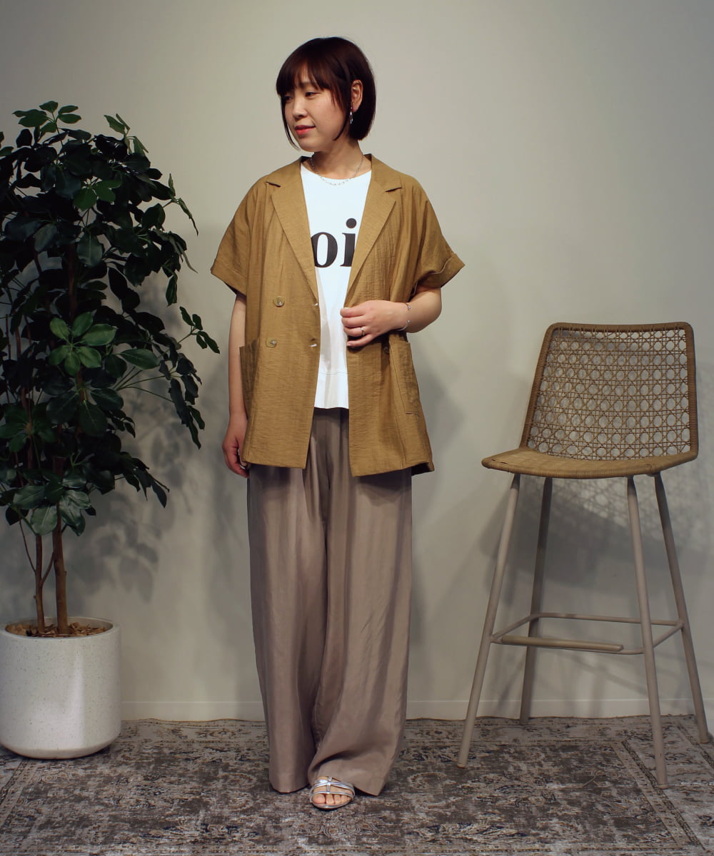 ZMKGB55089 al'aise modulation(アレーズモジュレーション) スリットヘムボックスシルエットTシャツ ホワイト