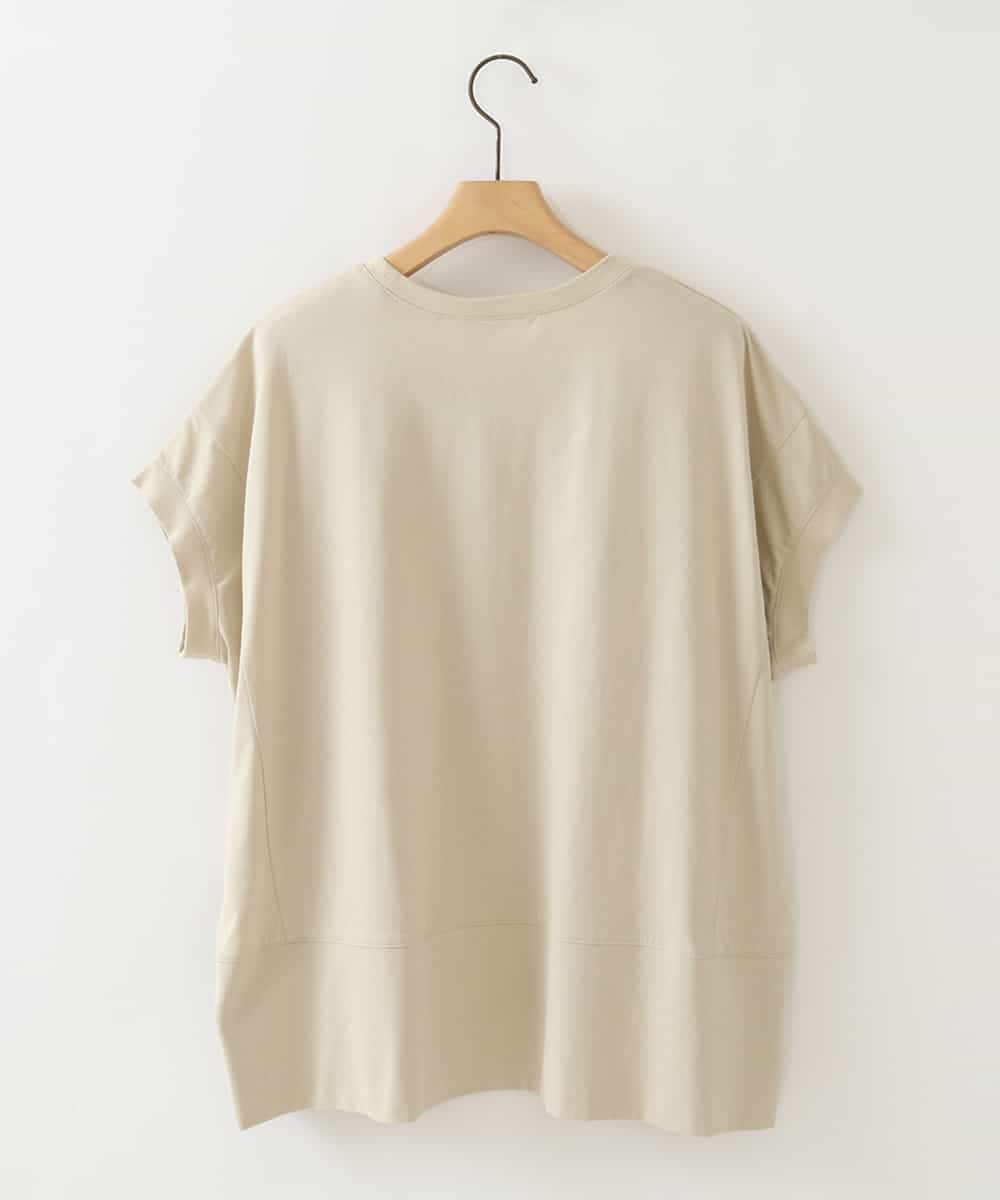 ZMKGB55089 al'aise modulation(アレーズモジュレーション) スリットヘムボックスシルエットTシャツ ベージュ