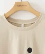 ZMKGB55089 al'aise modulation(アレーズモジュレーション) スリットヘムボックスシルエットTシャツ ベージュ