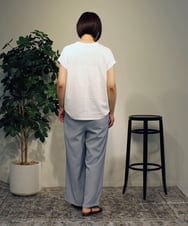 ZMKGB56089 al'aise modulation(アレーズモジュレーション) 【日本製】アートプリントフレンチスリーブTシャツ ホワイト