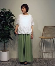 ZMKGB59098 al'aise modulation(アレーズモジュレーション) コード刺繍コットンシアープルオーバー ホワイト
