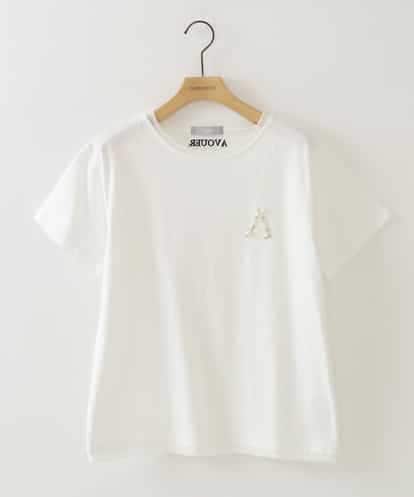 ZMKGB66079 al'aise modulation チュールアクセントロゴTシャツ