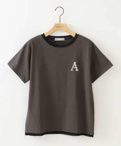 ZMKGB66079  ビジューパールロゴTシャツ