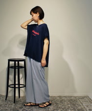 ZMKGB68069 al'aise modulation(アレーズモジュレーション) オーバーフレンチロゴアクセントトップ ネイビー