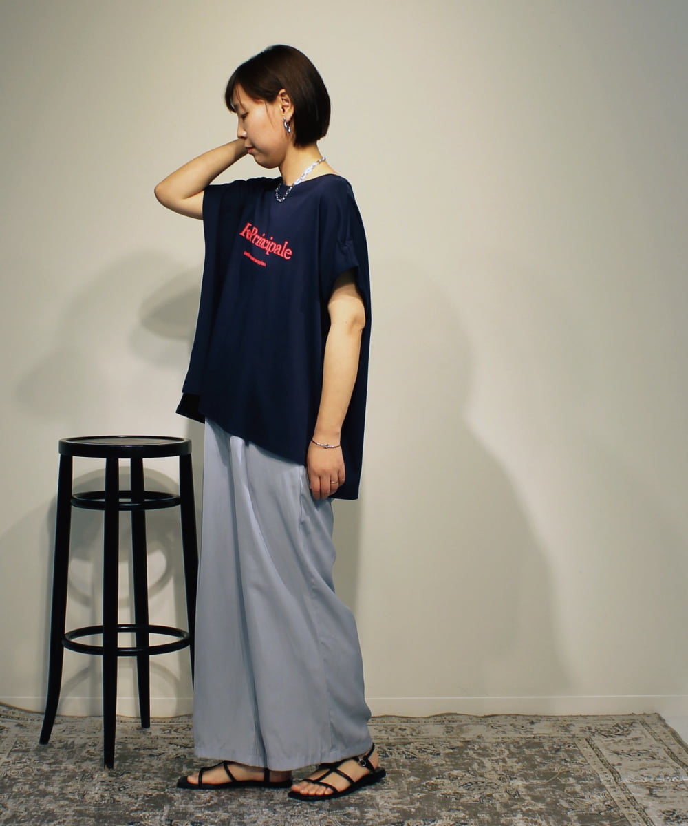 ZMKGB68069 al'aise modulation(アレーズモジュレーション) オーバーフレンチロゴアクセントトップ ネイビー