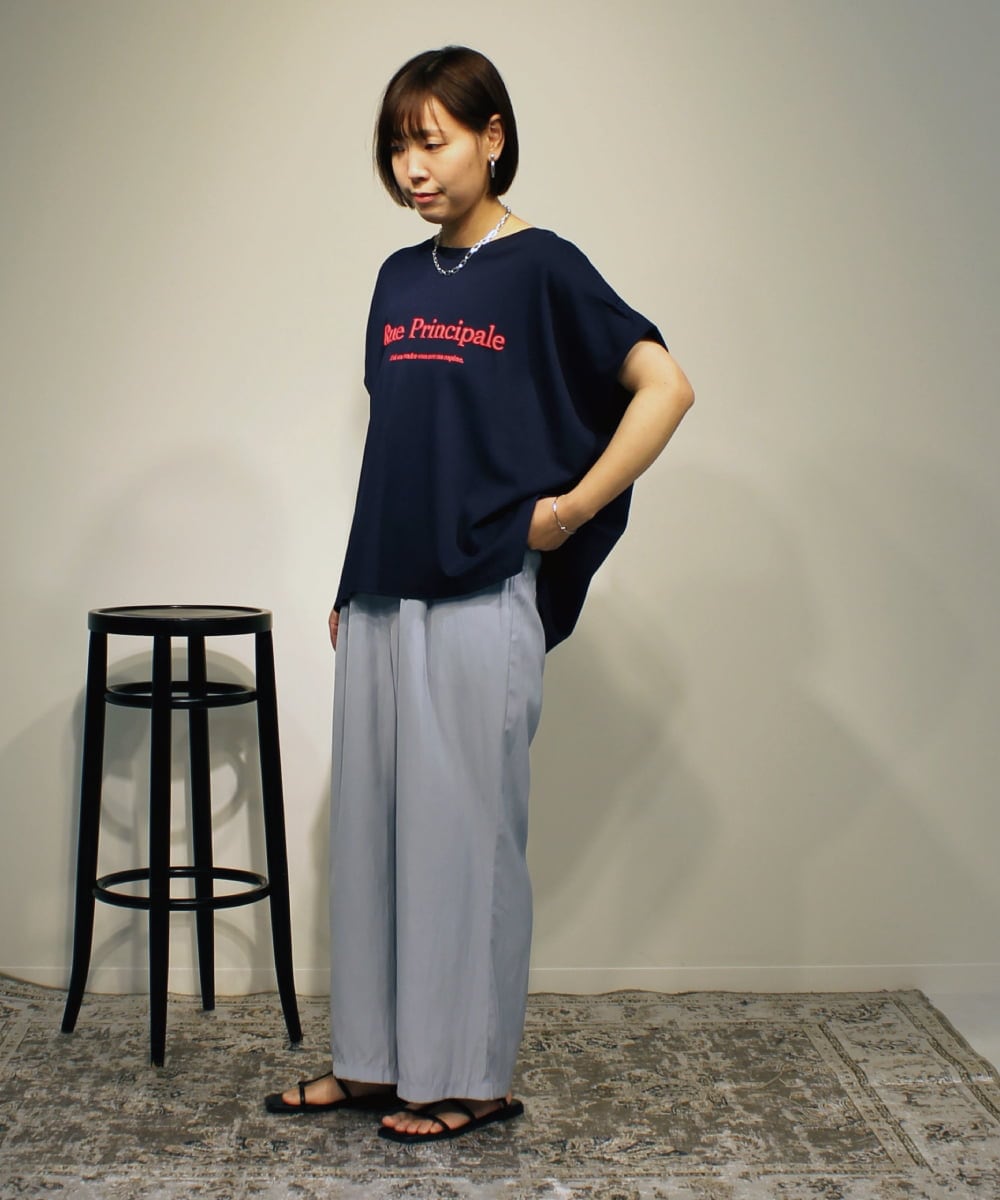 ZMKGB68069 al'aise modulation(アレーズモジュレーション) オーバーフレンチロゴアクセントトップ ネイビー