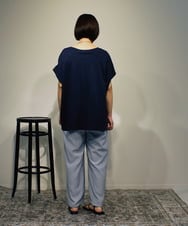 ZMKGB68069 al'aise modulation(アレーズモジュレーション) オーバーフレンチロゴアクセントトップ ネイビー