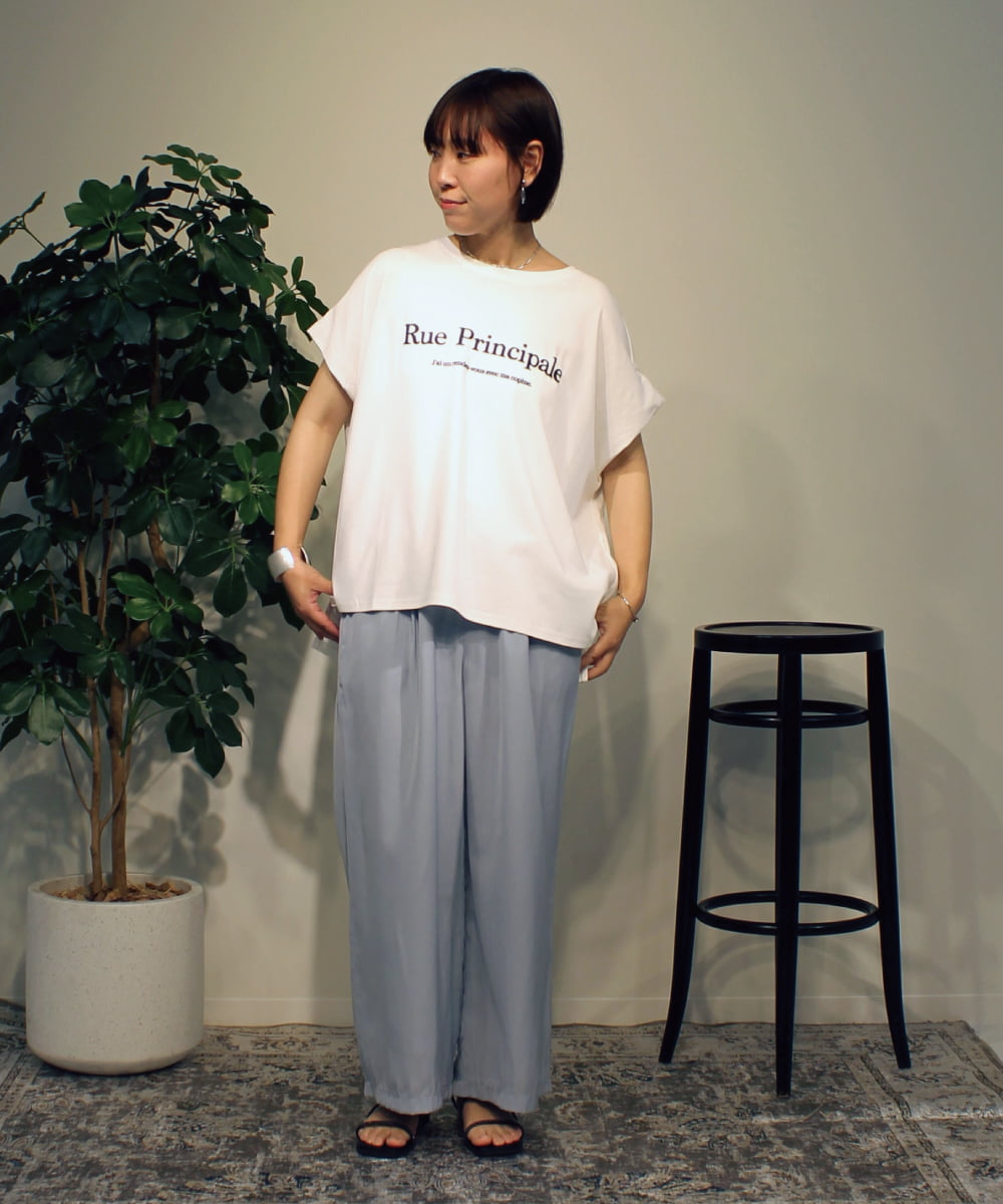 ZMKGB68069 al'aise modulation(アレーズモジュレーション) オーバーフレンチロゴアクセントトップ ホワイト