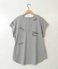 ZMKGB69099 al'aise modulation(アレーズモジュレーション) ロゴ刺繍アクセントプルオーバー グレー
