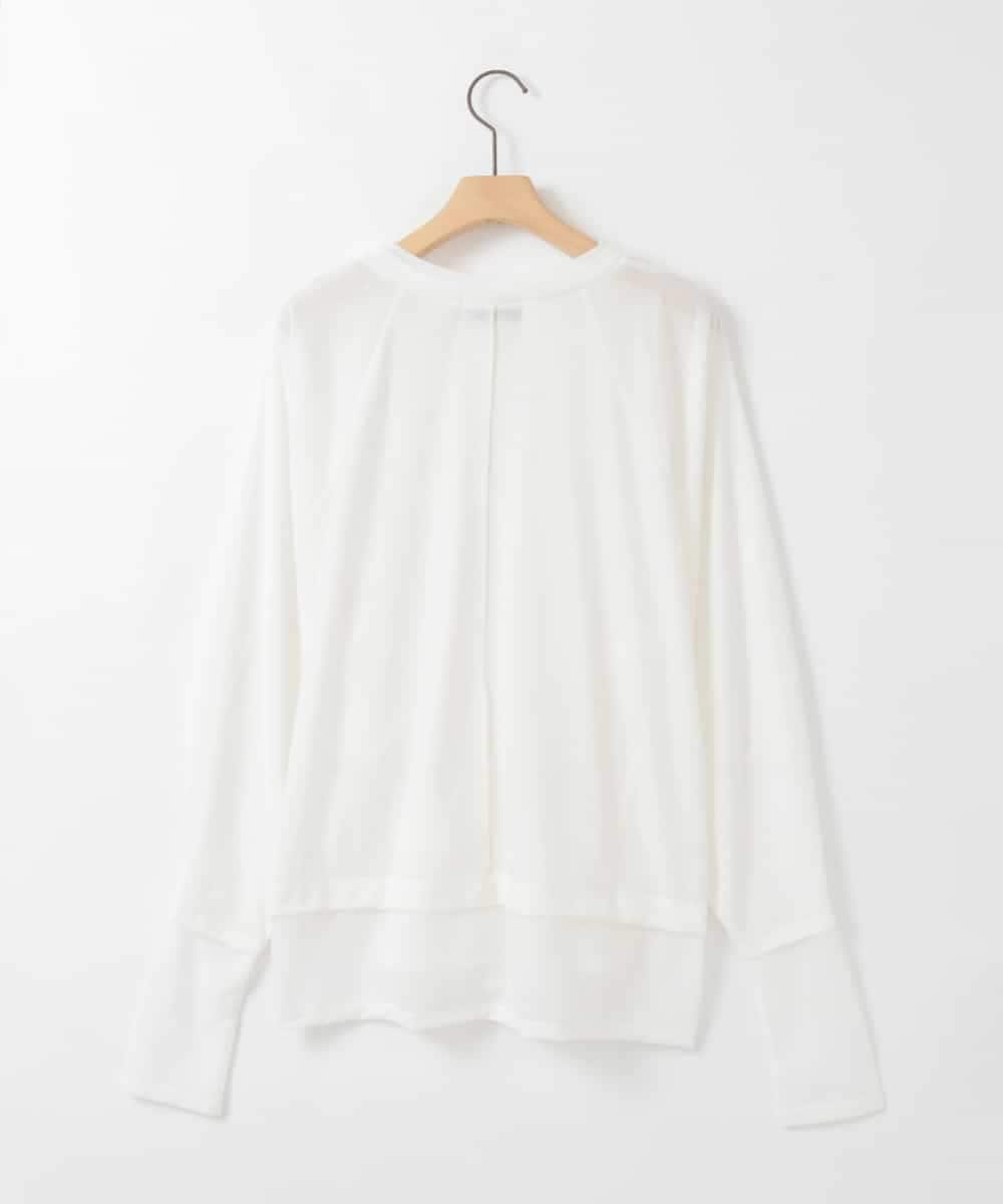 ZMKGE10069 al'aise modulation(アレーズモジュレーション) 【2WAY】レイヤード風デザイントップス ホワイト