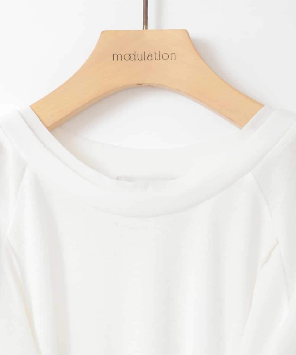ZMKGE10069 al'aise modulation(アレーズモジュレーション) 【2WAY】レイヤード風デザイントップス ホワイト