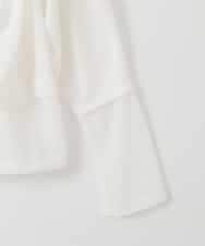 ZMKGE10069 al'aise modulation(アレーズモジュレーション) 【2WAY】レイヤード風デザイントップス ホワイト