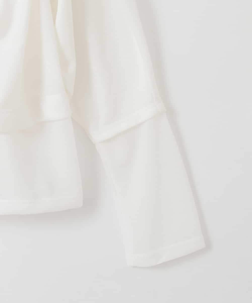 ZMKGE10069 al'aise modulation(アレーズモジュレーション) 【2WAY】レイヤード風デザイントップス ホワイト