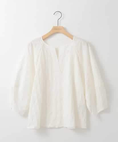 ZMKGE11085 al'aise modulation 【洗える】立体スリーブスキッパーブラウス