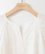 ZMKGE11085 al'aise modulation(アレーズモジュレーション) 【洗える】立体スリーブスキッパーブラウス ホワイト