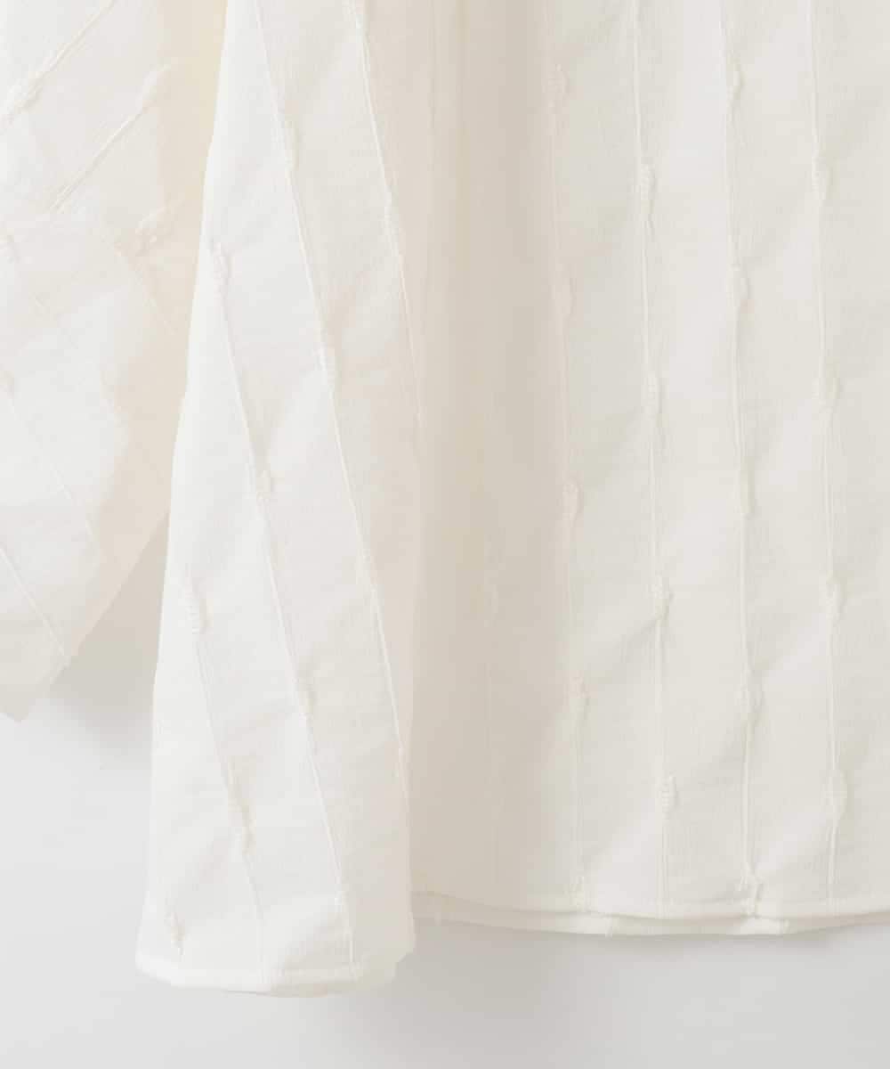 ZMKGE11085 al'aise modulation(アレーズモジュレーション) 【洗える】立体スリーブスキッパーブラウス ホワイト