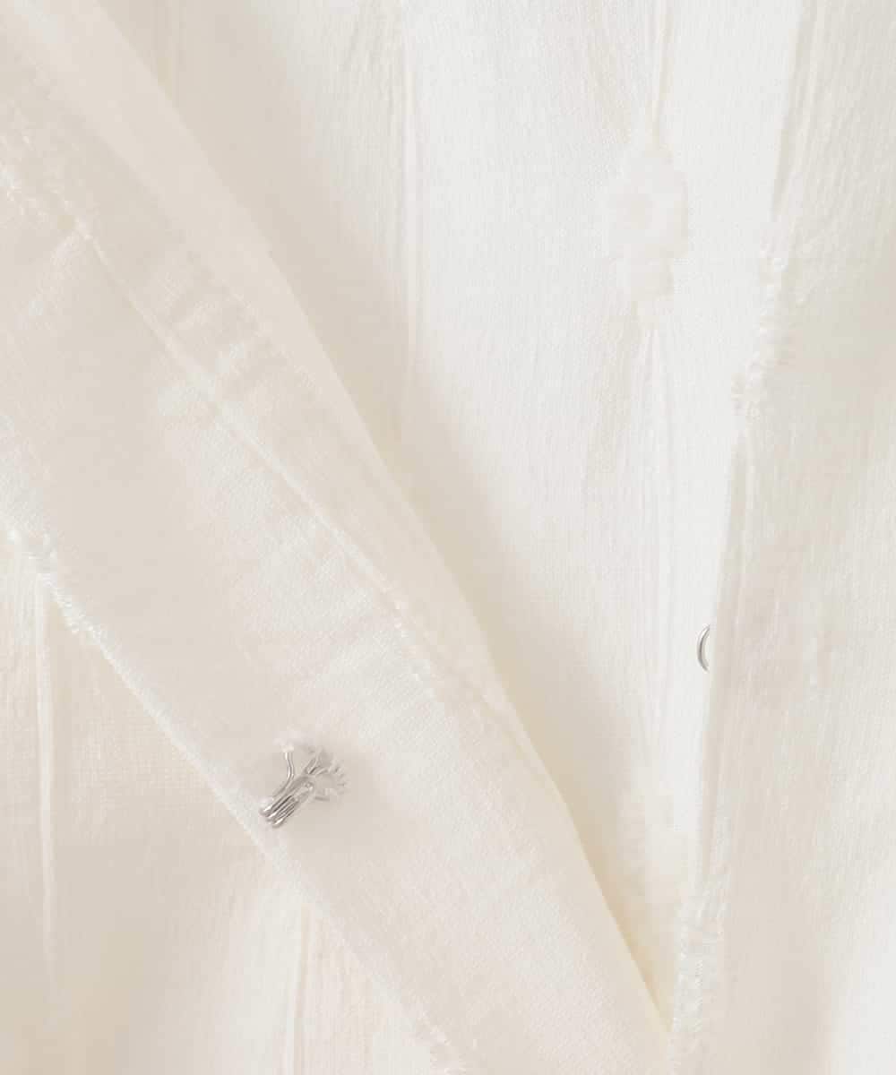 ZMKGE11085 al'aise modulation(アレーズモジュレーション) 【洗える】立体スリーブスキッパーブラウス ホワイト