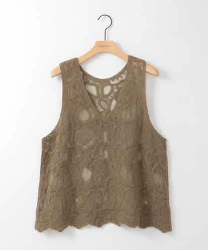 ZMKGE12098 al'aise modulation 【2WAY】シアーレース刺繍トップス