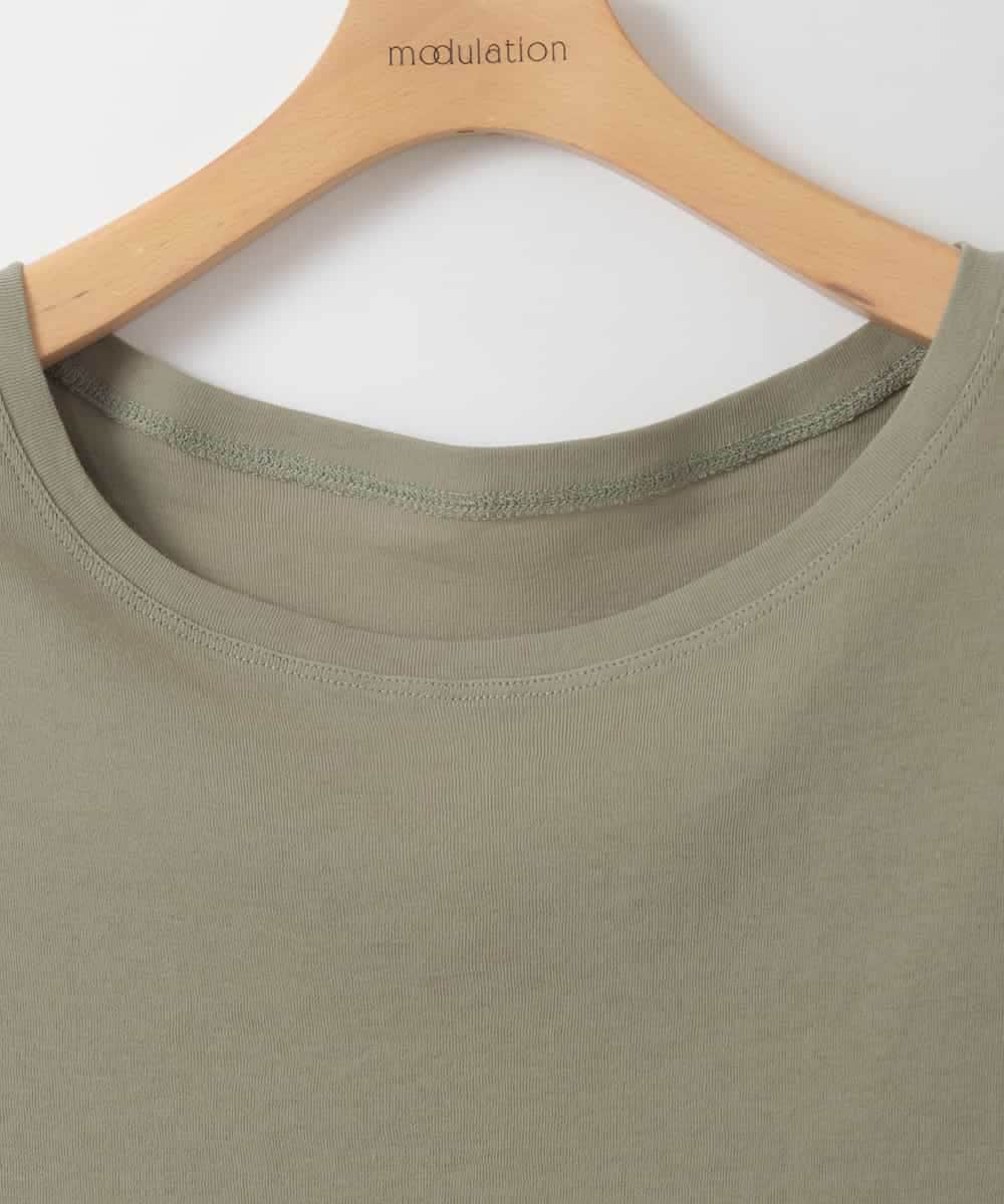 ZMKGE13079 al'aise modulation(アレーズモジュレーション) レイヤード風ソフトタンクトップ カーキ