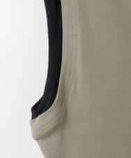 ZMKGE13079 al'aise modulation(アレーズモジュレーション) レイヤード風ソフトタンクトップ カーキ