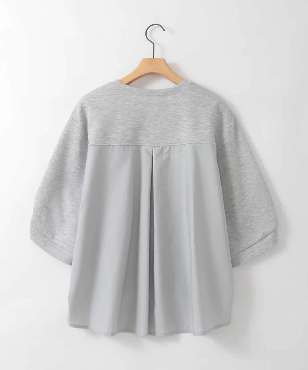 ZMKGE14099 al'aise modulation(アレーズモジュレーション) ドッキングデザインプルオーバー ライトグレー