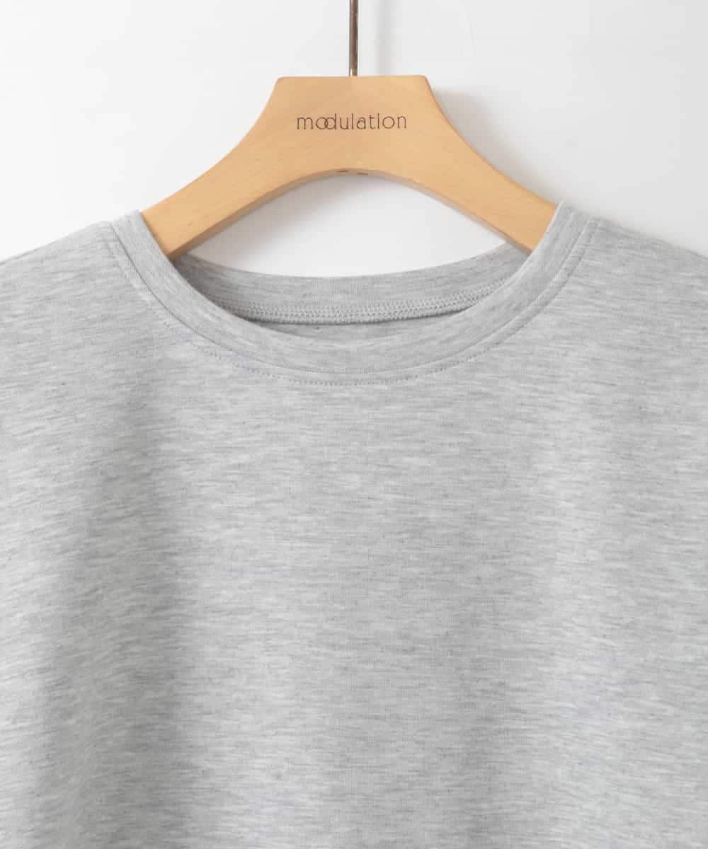 ZMKGE14099 al'aise modulation(アレーズモジュレーション) ドッキングデザインプルオーバー ライトグレー