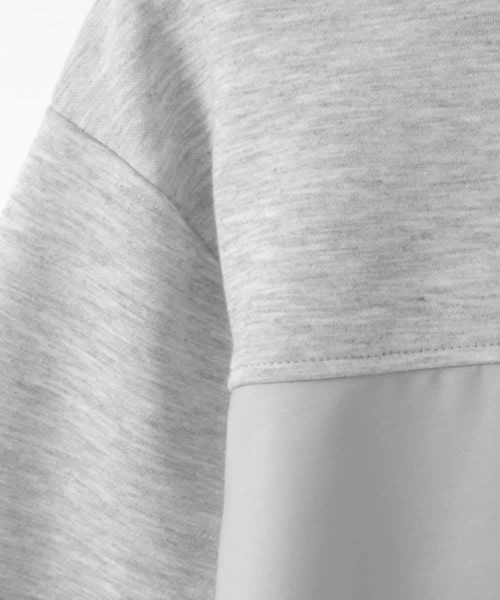 ZMKGE14099 al'aise modulation(アレーズモジュレーション) ドッキングデザインプルオーバー ライトグレー