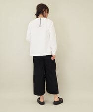 ZMKGE17098 al'aise modulation(アレーズモジュレーション) 額縁刺繍ロゴポンチカットソー ホワイト