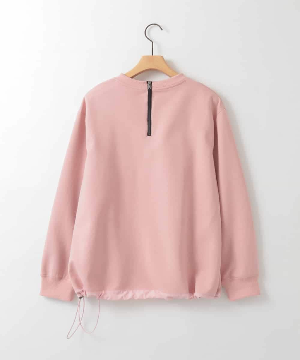 ZMKGE17098 al'aise modulation(アレーズモジュレーション) 額縁刺繍ロゴポンチカットソー ピンク