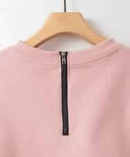 ZMKGE17098 al'aise modulation(アレーズモジュレーション) 額縁刺繍ロゴポンチカットソー ピンク