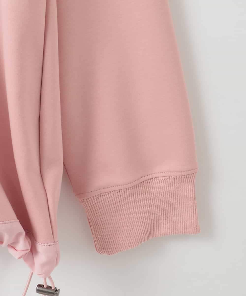 ZMKGE17098 al'aise modulation(アレーズモジュレーション) 額縁刺繍ロゴポンチカットソー ピンク