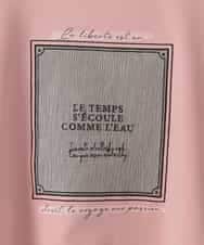 ZMKGE17098 al'aise modulation(アレーズモジュレーション) 額縁刺繍ロゴポンチカットソー ピンク