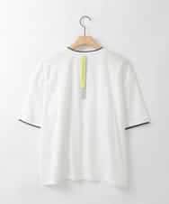 ZMKGE19110 al'aise modulation(アレーズモジュレーション) 【洗える】配色リブテープデザインカットソー ホワイト