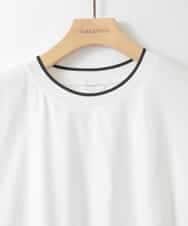 ZMKGE19110 al'aise modulation(アレーズモジュレーション) 【洗える】配色リブテープデザインカットソー ホワイト