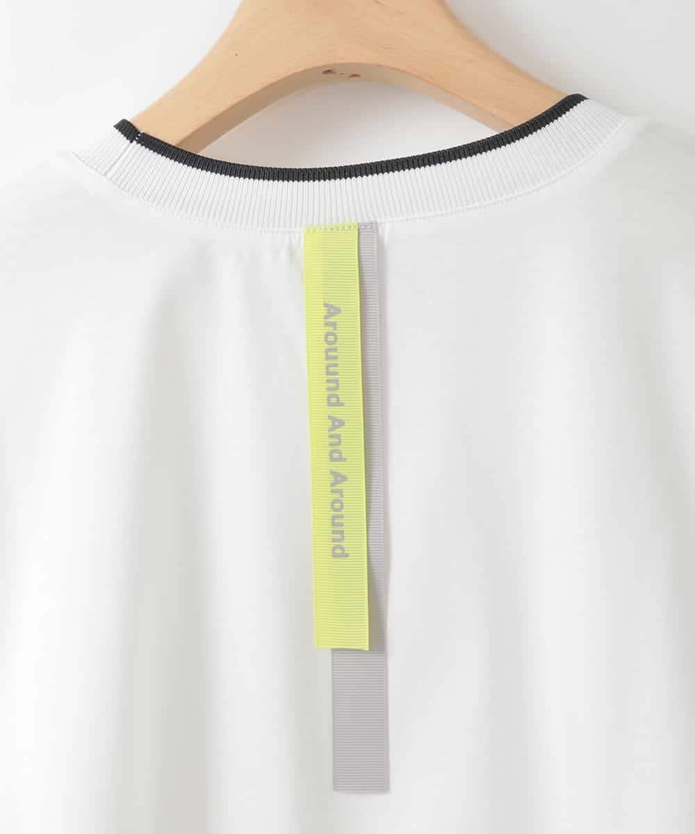 ZMKGE19110 al'aise modulation(アレーズモジュレーション) 【洗える】配色リブテープデザインカットソー ホワイト