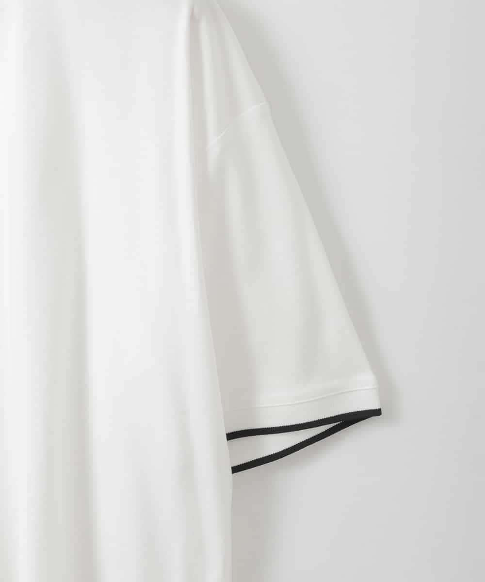 ZMKGE19110 al'aise modulation(アレーズモジュレーション) 【洗える】配色リブテープデザインカットソー ホワイト