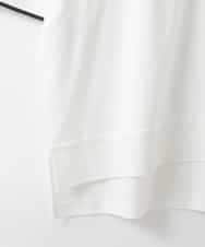 ZMKGE19110 al'aise modulation(アレーズモジュレーション) 【洗える】配色リブテープデザインカットソー ホワイト