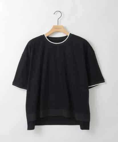 ZMKGE19110 al'aise modulation 【洗える】配色リブテープデザインカットソー