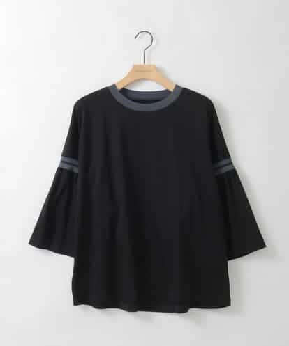 ZMKGE20119 al'aise modulation 【洗える】配色リブフレアスリーブカットソー