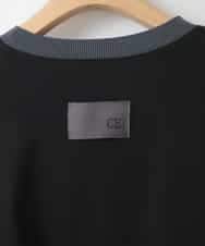 ZMKGE20119 al'aise modulation(アレーズモジュレーション) 【洗える】配色リブフレアスリーブカットソー ブラック