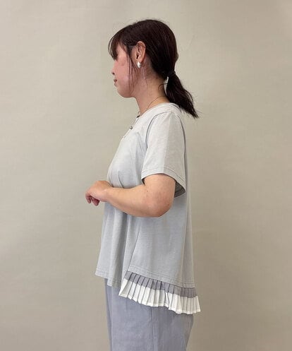 ZMKGE21098 al'aise modulation 【洗える】バックプリーツドッキングカットソー