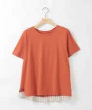 ZMKGE21098 al'aise modulation(アレーズモジュレーション) 【洗える】バックプリーツドッキングカットソー オレンジ