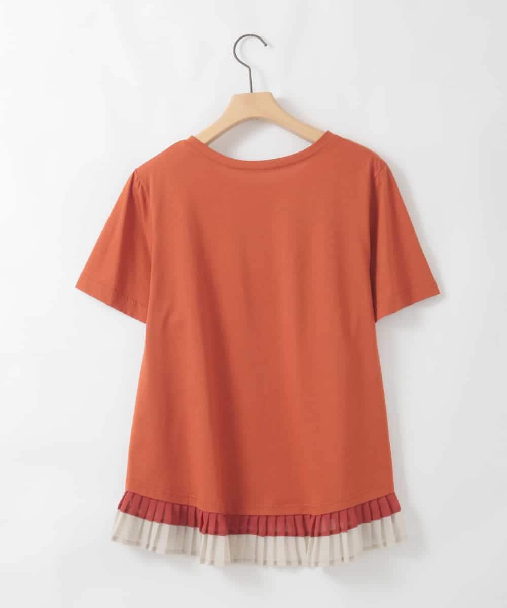 ZMKGE21098 al'aise modulation(アレーズモジュレーション) 【洗える】バックプリーツドッキングカットソー オレンジ