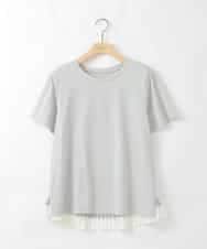 ZMKGE21098 al'aise modulation(アレーズモジュレーション) 【洗える】バックプリーツドッキングカットソー ライトグレー