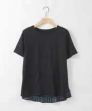 ZMKGE21098 al'aise modulation(アレーズモジュレーション) 【洗える】バックプリーツドッキングカットソー ブラック