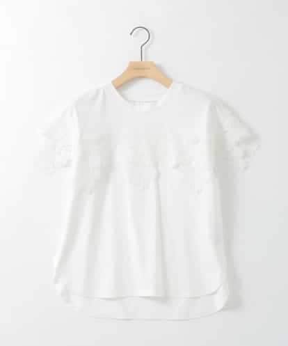 ZMKGE22110 al'aise modulation フロント袖レースドッキングカットソー