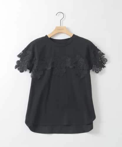 ZMKGE22110 al'aise modulation フロント袖レースドッキングカットソー