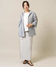 ZMKGE23099 al'aise modulation(アレーズモジュレーション) ビジューポイント切り替えフレアカットソー ホワイト