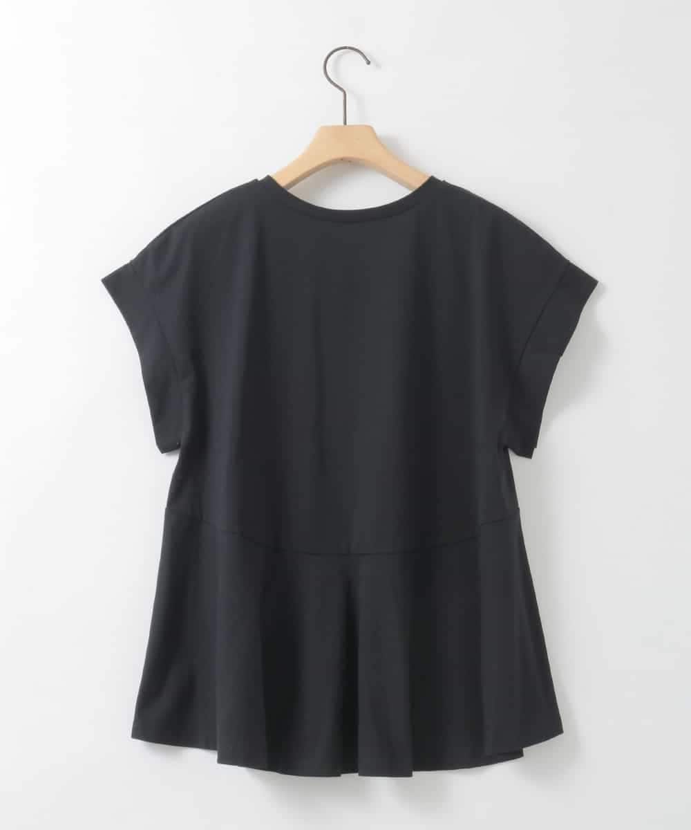 ZMKGE23099 al'aise modulation(アレーズモジュレーション) ビジューポイント切り替えフレアカットソー ブラック