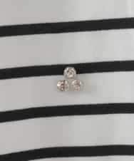 ZMKGE24099 al'aise modulation(アレーズモジュレーション) ビジューポイント切り替えフレアボーダーカットソー ホワイト